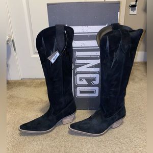 Dingo thunder road lightning bolt knee high boots